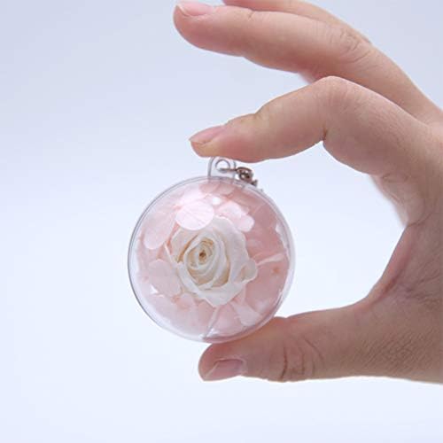 KESYOO Mini Gül Çiçek Topu Kolye Minyatür Gül Çiçek toplu anahtarlık Yaratıcı Çanta asılı dekorlar Narin Sevgililer