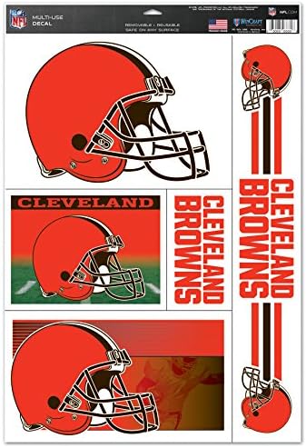 WinCraft NFL Cleveland Browns Ultra Çıkartma Sayfası, 11x 17, Takım Rengi