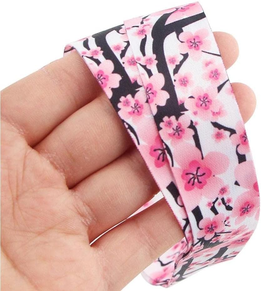 Kiraz Zincir Kordon Çiçek Çiçeği Gerdanlık telefon zinciri kimlik kimlik kartı tutucu Güzel ve pratik