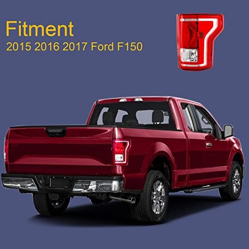 Vomal Sağ Arka Kuyruk İşık İçin Fit 2015 2017 Ford F150 F - 150 Fren Lambası Yolcu Tarafı (Krom Trim - R)