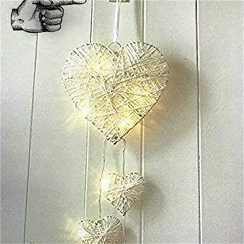 Kız arkadaşı için hediye hasır şekilli dekorasyon kalp sevgililer günü led ışık noel ışıkları sıcak Led 50