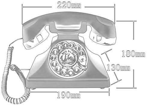 ZYZMH Döner Telefon Retro Eski Moda Sabit Telefonlar ile Klasik Metal Çan,Kablolu Telefon Hoparlör ve Tekrar Arama