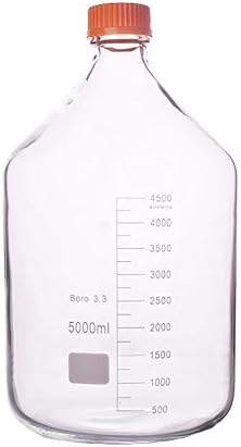 Borosilikat cam mezun reaktif şişesi otoklavlanabilir vidalı kapak GL45 100 ml,250 ml,500 ml,1000 ml,5000 ml,10L,20L