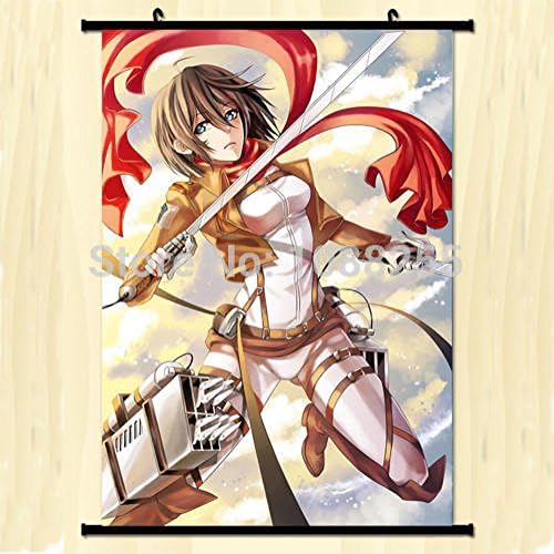 Anime aile Ev Dekor Posteri Duvar Kaydırma Titan Mikasa Ackerman Shingeki hiçbir Kyojin
