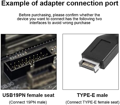 USB Ön Panel Adaptörü, Dikey USB C Başlık Adaptörü, USB 3.1 Ön Panel Soket Tipi-E Anahtar-A USB 3.0 20Pin Başlık Dönüştürücü