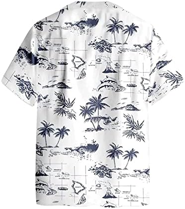 Vintage Bowling Gömlek Erkekler için Hawaiian Kısa Kollu Gömlek Yaz Düğme Aşağı T Gömlek Rahat-Fit Rahat Plaj Tops