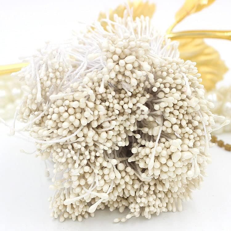 HZLXF1 1mm 900 adet / grup Çift Kafa Saf Beyaz Çiçek Ercik Kek Dekorasyon Zanaat DIY