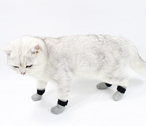 UKCOCO Kedi Çizilmez Ayakkabılar-Çizilmeye Karşı Ayarlanabilir Kedi Patikleri Polyester Kedi Pençesi Koruyucu Kapak,