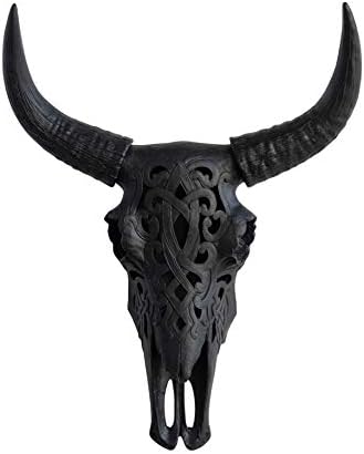 Yakın ve Geyik Sahte Tahnitçilik Dekoratif Bizon Kafatası, Siyah, CBI1717